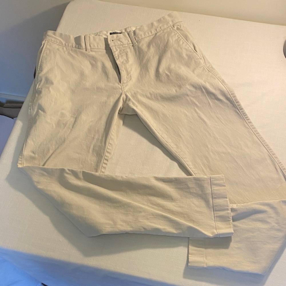 🍦 J. Crew Men's Slim-Fit Chino Pants – Light Cream / Stone – 34x32